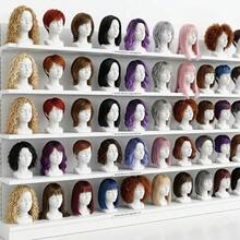 56cm Matte White Mannequin Head, Foam Dummy Head For Wig Styling Practice, Hat, Accessory And Eyewear Display Stand, Includes Stand + Colorful Pins, Retail Store Display And Photography Prop - FJM029-1 - View 6