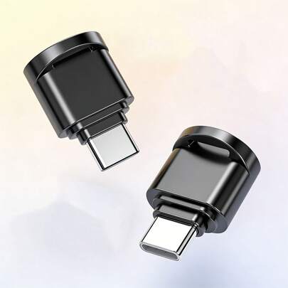 Mini Siyah Alüminyum Alaşımlı Kart Okuyucu, Type-C, Tak Çalıştır TF Depolama Kart Okuyucu Adaptörü, 17/16/15 ve Diğer USB-C Serileriyle Uyumlu, Taşınabilir Dönüştürücü