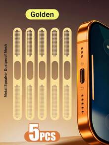 5个金属扬声器防尘罩，适用于 17 Pro Max/17 Air/16 Pro Max/16/15/14/13/12系列，采用耐用金属材料制成，有黑色/银色/宇宙橙/金色/绿色/红色/蓝色/紫色/沙漠钛等颜色可选。 - 彩色 - 查看 16