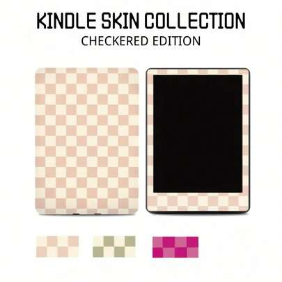 For Kindle Paperwhite (10th/11th/12th Gen) - Aesthetic Checkered Theme | Vinyl Sticker Wrap Skin (Decal Only, Not A Case)