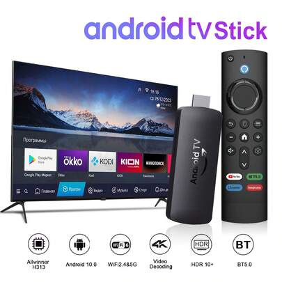 I96 D6 TV Stick, Portable Streaming Media Player 4K HDR Quad-Core 64-Bit Android TV, 2.4G WiFi, Suitable For Android TV Stick, 4K HD Streaming Device For TV And Projector