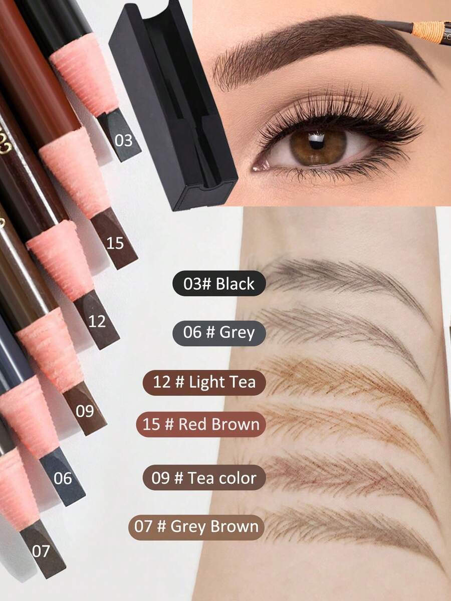3-In-1 Eyebrow Trimmer Tool, Eyebrow Grooming Tool, Eyebrow Trimmer, Duck-Billed Eyebrow Pencil Trimmer With Embroidery Design Pen Tool, Trimmer Pencil Base Cable Flattening Multi-Function, Manual Trimming Tool, Makeup Tool, Multi-Function Trimming Tool, Portable Trimming Tool, Durable Structure, Fine Polishing, 3-In-1 Eyebrow Grooming Set - Eyebrow Pencil, Pencil Sharpener With Blade, Eyebrow Trimmer; Portable And Compact