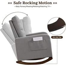 Baby Gliders, Ottomans & Rocking Chairs - Light Gray - View 3