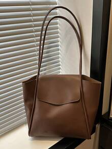 Large Capacity Handbag For Women, New Arrival Fashion Versatile Commuter Shoulder Tote Bag - Coffee - View 7