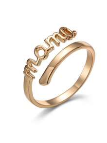1 chiếc nhẫn đồng khắc chữ "MAMA" thời trang và thanh lịch, quà tặng Ngày của Mẹ. - Phong cách 2 - Xem 5