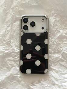 Ốp lưng điện thoại chống sốc bằng chất liệu dẻo bóng, họa tiết chấm bi dễ thương, tương thích với iPhone 17 Air 11 12 13 14 15 16 Pro Max, ốp bảo vệ IMD. - dấu chấm lớn - Xem 4