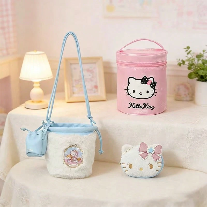 Túi MINISO Sanrio Hello Kitty, Thiết kế thêu tinh tế, Dung tích lớn, Quà tặng & Vật dụng sử dụng hàng ngày (1 chiếc) - Nhiều màu - Xem 1