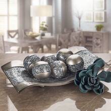 Schonwerk Centerpiece for Dining Room Crackled Mosaic Design Home Coffee Table Decor Decorations Centerpiece for Dining Living Room Silver - B016CE8YA0 - Ver 3