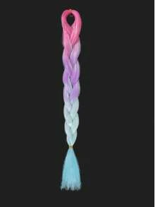 1/3pcs Shiny Sequin Braided Wig, 24 Inch Pre-Stretched Synthetic Metallic Fiber Ombre Hair Extensions, Braid Hair Accessories, Suitable For Women & Girls Attending Music Festivals - Multicolor - View 16