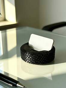 Tire-Shaped Business Card Holder,Desktop Organizer,Realistic Tire Tread Design, Suitable For Office, Reception Or Car-Themed Decor, Specially Made For Tire Professionals,Tire-Shaped Card Case For Tire , No Installation Needed - Multicolor - View 4