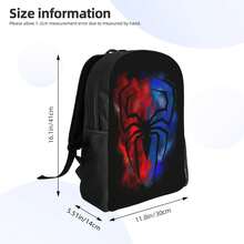Smokey Spidey Backpack Large Capacity Backpack, Fashionable And Versatile, Suitable For Daily Casual Wear And Sports Travel - 黑色 - 查看 4