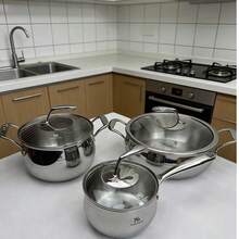 This Soup Pot Is So Useful, Made Of 18/10 Stainless Steel, One-Piece Construction, With Scale Markings, Thickened Body Design, Suitable For Soup Pot, Milk Pot, Frying Pan, Non-Coated Stewing And Braising Pot, Finely Polished Body, Compatible With All Cooktops. - View 3