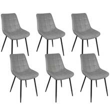 Set Of 2, 4, Or 6 Dining Chairs, Metal Frame, Scandinavian Kitchen Chairs, 150 Kg Weight Capacity, For Living Room, Dressing Table - Màu Xám nhạt - Xem 11