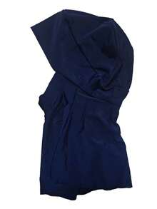 1 pieza Pañuelo deportivo musulmán de secado rápido, transpirable y antideslizante, adecuado para correr, fitness, natación, pañuelo de unicolor único - Azul Marino - Ver 3
