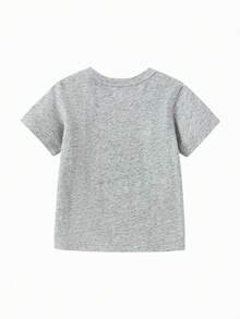 Balabala Áo thun trẻ em mềm mại, thoáng khí, nhẹ, thời trang, dễ thương, thích hợp mặc mùa hè 2026 - Màu xám nhạt - Xem 2