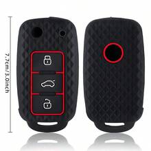 Ốp bảo vệ chìa khóa xe hơi bằng silicon cho VW Amarok Polo Golf 4 5 6 MK4 Bora Jetta Altea Passat B5 B6 B7 - đen - Xem 6