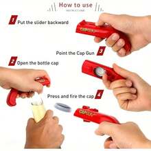 1pc Beer Bottle Opener, Bottle Cap Opener With Opening Function - Multi-Functional Party Accessory, Suitable For Beer Bottle Opening, Wine Uncorking - Perfect For Home Bar, Party And Wedding, Kitchen Accessory, Home Decor, Back To School - Multicolor - View 9