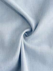 Robe élégante de printemps/été pour femmes, de couleur unie, avec poches latérales, fermeture éclair, col en V. Convient pour le bureau, le travail, les déplacements, les occasions décontractées et les vacances. (Sans ceinture) - bleu clair - Voir 3