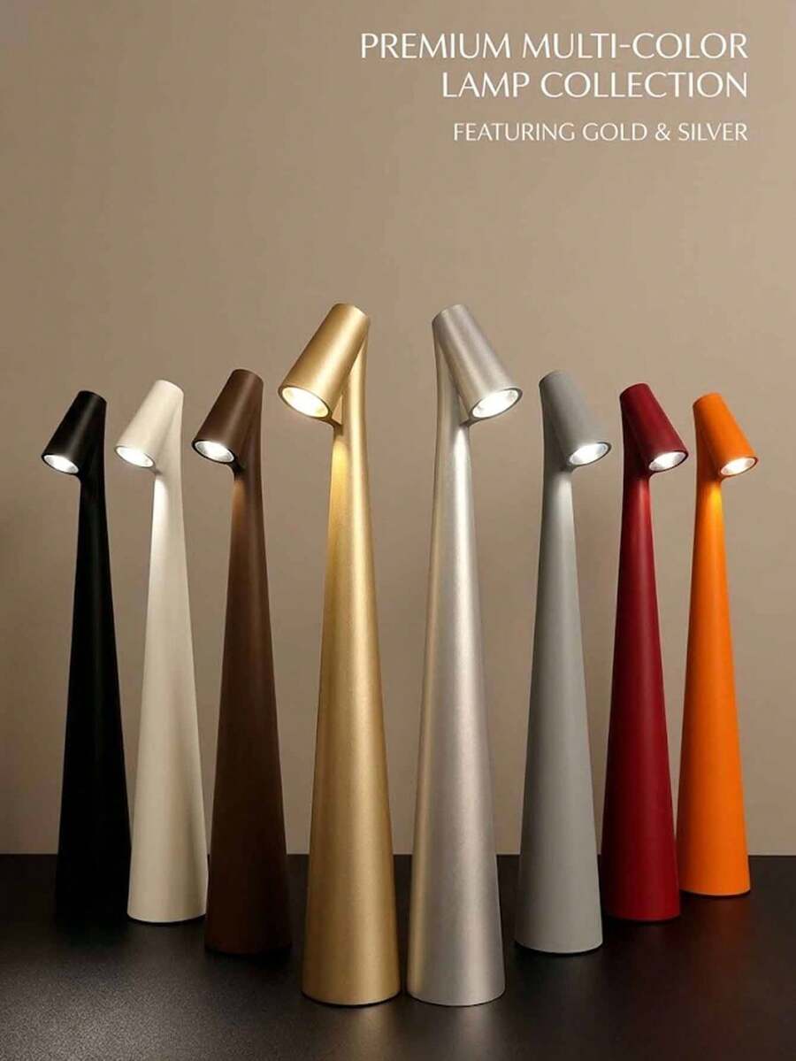 Rechargeable Wireless Desk Lamp - Portable Bedside Lamp, 3-Level Touch Dimming, Long Battery Life, Nordic Minimalist LED Desk Lamp For Bedroom, Home Office, Living Room; Dimmable Decorative Lamp/1800/2000mAh Capacity Random Delivery.