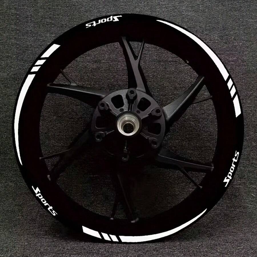 12 miếng dán decal vinyl hình thể thao và đường kẻ cho bánh xe máy và ô tô. - Nhãn dán trang trí - Xem 1