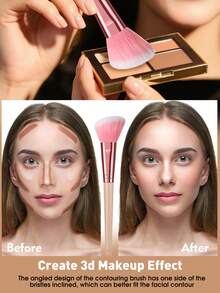 11件套完整化妆刷套装：多功能一体式化妆刷——适合初学者和日常使用。旅行必备 - 彩色 - 查看 8