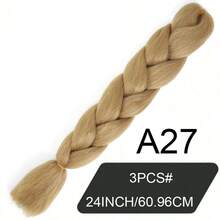 3PCS/Set24inch Synthetic Crochet Braid, Low-Temperature Synthetic Fiber Weaving Extension, Professional Synthetic Fiber Crochet Multi-Color Weaving, Multiple Color Choices, Suitable For Female Role-Playing, Soft Eight Wood Floor, Heat Setting, 300grams/Bag, Weaving Extension, Suitable For Occasions Such As Christmas, New Year, Jia Nian Hua Music Festival, Etc - Multicolor - View 31