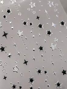 Hình dán móng tay INS New Star, hình ngôi sao năm cánh chống thấm nước, hình dán móng tay nghệ thuật thời trang có chứa chất lỏng bên trong. - Nhiều màu - Xem 4