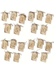 1 Set Vintage Wooden Wedding Table Number Plates, Wedding Party Dining Table Centerpiece Decor, Outdoor Wedding Table Number Stand, Wedding Reception Seating Guide, Wedding Welcome Area Table Number, Wedding Banquet Seat Decor, Engagement Party Table Number, Bachelorette Party Table Decor - Ideal Choice For Wedding, Baby Shower, Birthday Party And Event Seating Guidance - View 10