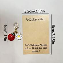 1/10pcs Lucky Ladybug & Daisy Keychain Gift Set - Includes Inspirational Ladybug Card, Suitable For Parties, Birthdays, Weddings, Graduations, Christmas, Thanksgiving, Etc.! Cute And Funny Ladybug Gift, Ideal Party Favor Or Travel Companion, Event Giveaway, Holiday Gift, Durable Keychain, Quality Paper Card, Theme Party Supplies, Graduation Ceremony Attendee, Wedding Guest - View 10