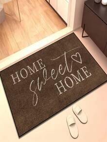 1 pezzo "casa, Sweet casa" Zerbino di benvenuto con design a lettere, decorazione a forma di cuore, adatto per interni ed esterni, tappeto in finta lana, morbido e confortevole, applicabile per ingresso, soggiorno, camera da letto, doccia, bagno, decorazione per la casa, decorazione per feste, regalo, tappetino decorativo per pavimenti a tema stagionale - A - Visualizzare 3