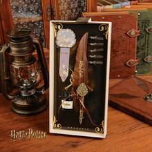Harry Potter 1pc Vintage Feather Quill Pen, Harry Potter Pen Set, Collectible Writing Pen With Alternative Nib, Magical Stationery Gift For Book Fans, Back To School Gifts For Teens,Feather Direction And Size Are Randomized [Officially Licensed] ﻿ - A - View 7