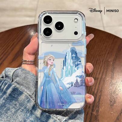 Miniso Disney Frozen Phone Case Elsa & Ice Castle-Themed Design Magical & Elegant Disney Princess Accessory For IPhone 17/17 Pro/17 Pro Max/17 Air/16/15/14/13/12/11/X Series Iphone 17 Pro Max Case Iphone 17 Pro Case Iphone 17 Case Stocking Stuffers The Girlfriend The Chosen Early Fall Fashion