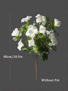 Kmitang 48-60cm 人造植物藤蔓 假牽牛花 吊掛植物 絲綢仿真木蘭葉 壁掛攀緣植物 熱帶波斯假實感植物葉片 用於居家 店鋪 花園裝飾 不含盆 1件裝 - 彩色 - 查看 15