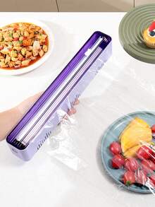 Papel Film Adhesivo de Cocina, Rollo Desechable de Plástico, Película de Plástico para Alimentos, Dispensador Magnético de Plástico con Cortador, Cortador de Papel Film Adhesivo, Adecuado para Cocina, Restaurante, Accesorios de Cocina, Suministros de Cocina, Herramientas de Cocina - Multicolor - Ver 8