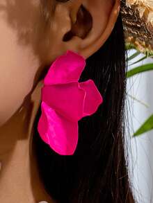 1 Pair Elegant Multi-Color Enameled Floral Earrings, Suitable For Women's Parties, Galas, Holidays, Travels, Gift Accessory - Petal Earrings - View 23