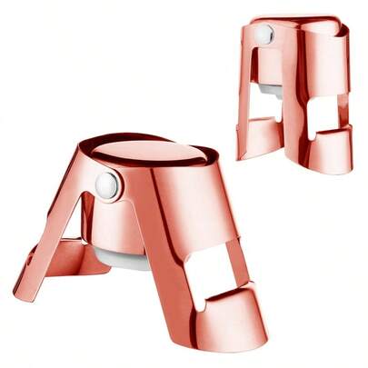 Set Of 2 Champagne Stoppers - Leak-Proof Stainless Steel Vacuum Sealing Caps For Preserving Wine, Champagne, And Beer