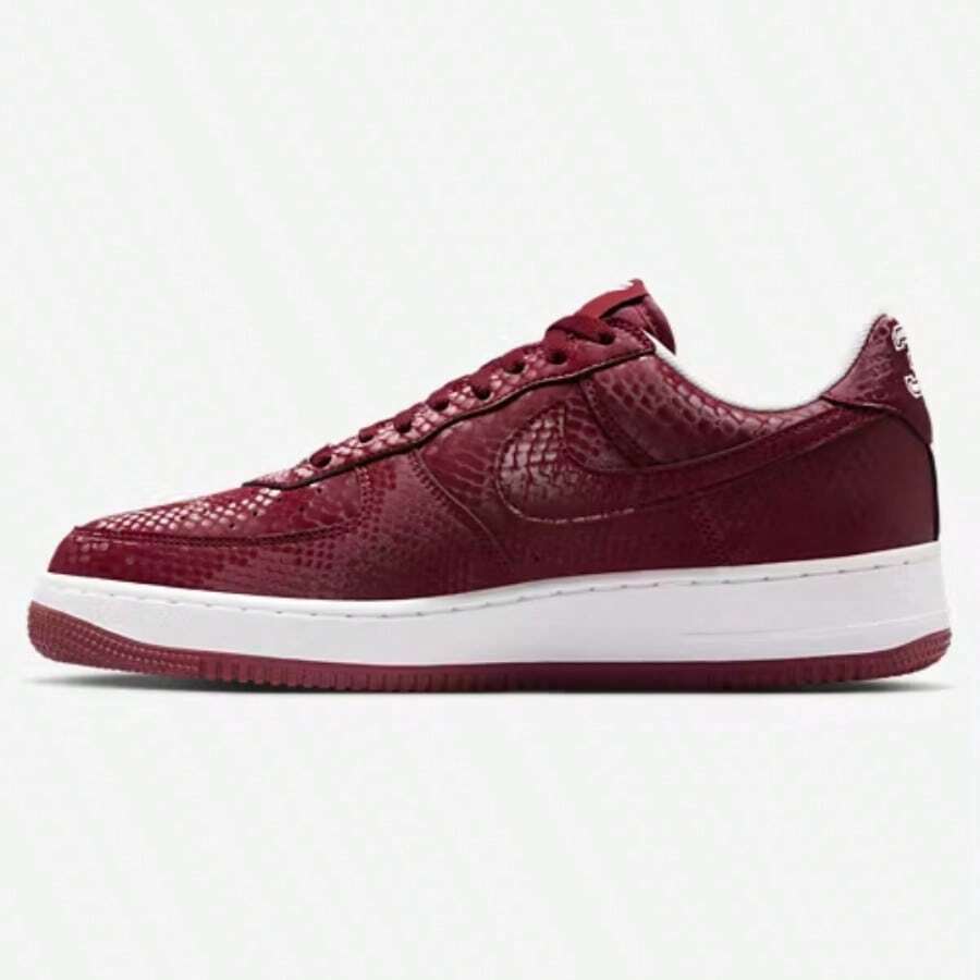 Nike KB Air Force 1 Low Men's Team Red White IB0018-600 - Burgundy - View 1