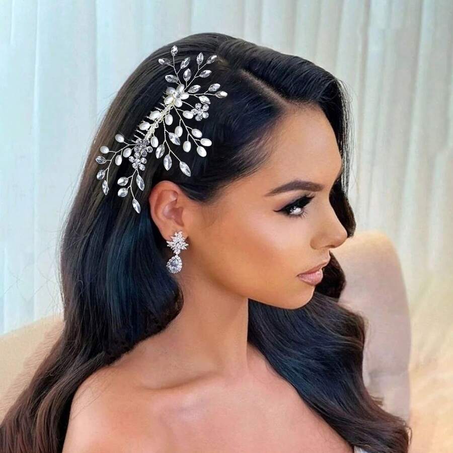 Handmade Hair Comb Headpiece, Popular In Europe And America, Bridal Party Wedding Dress Hairstyle Accessory - Silver - View 1