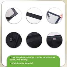 1件 8x7 英尺车库磁性闭合重型加固玻璃纤维网防害虫动物可伸缩纱窗，易于组装（黑色） - A - 查看 6