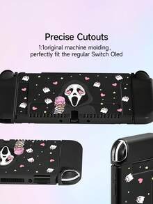 Ốp bảo vệ hình kem ma và ngôi sao dễ thương, tương thích với Switch 2 (2025), Switch NS/Lite/Oled, có thể lắp vào đế sạc mà không cần tháo ốp. - Xem 8