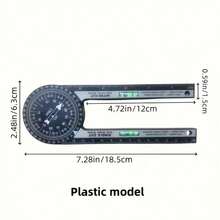 1PC 360 Degree Rotating Angle Measuring Tool - Precision Woodworking Tool, Suitable For Table Saw, Base Plate Cutting And Home Renovation - Multicolor - View 5