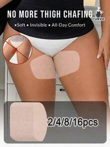 V-Shaped Elastic Fabric Thigh Patch, Invisible Sweat Barrier To Prevent Chafing, Leg Protection, Gentle Pressure Relief, Often Used For Thigh Patches - A - View 1