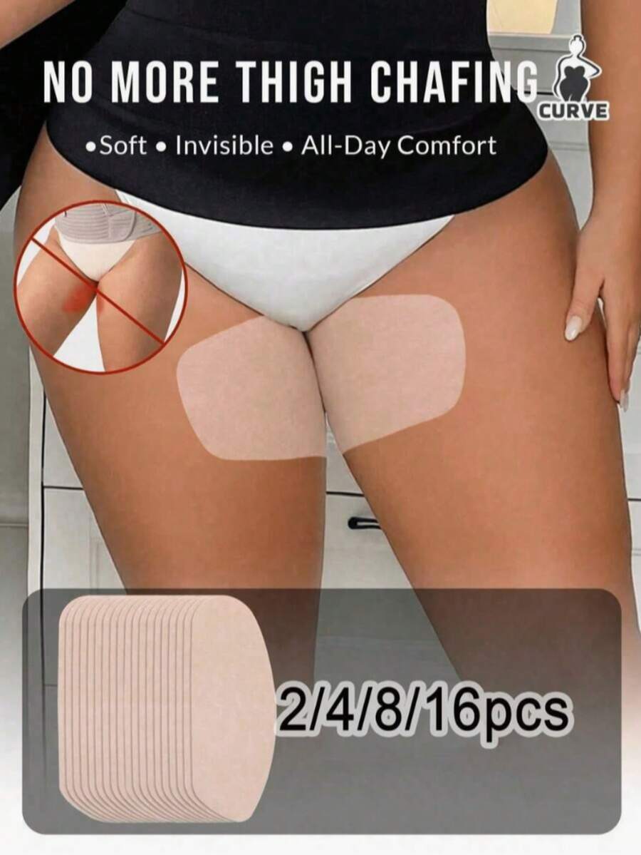 V-Shaped Elastic Fabric Thigh Patch, Invisible Sweat Barrier To Prevent Chafing, Leg Protection, Gentle Pressure Relief, Often Used For Thigh Patches - A - View 1