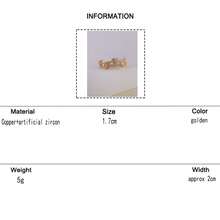 1pc Copper Inlaid Zirconia Creative Double-Layer Heart Design Elegant Fashion Ring For Women - Gold - View 12