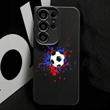 1 chiếc ốp lưng điện thoại TPU chống sốc họa tiết bóng đá mới, tương thích với iPhone 17/11, 16 Pro Max, 16 Pro, 16, 15 Pro Max, 14 Pro Max / Galaxy S25 Series, A16 / Honor X6A, X7B, X8B / 13C, Note 13 - màu đen - Xem 4