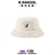 [New Flat Top] White Rabbit Fur Fisherman's Hat