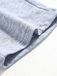 Pantalones largos deportivos para hombre, pantalones de chándal casuales minimalistas de pierna ancha, cintura elástica con diseño de cordón, finos para primavera/otoño - Gris Claro - Ver 8