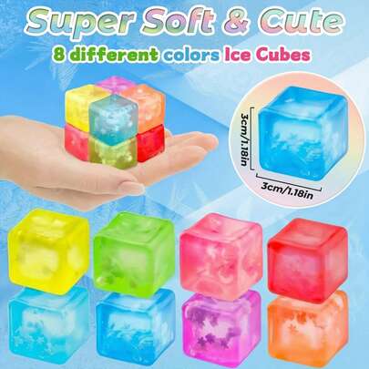 Glitter Squeeze Toy Set: Cute Transparent Snowflake Stress Relief Fidget Toys, Soft Stretchable And Non-Edible Creative Squeeze Toys, Suitable For Teens And Adults, Best Sensory Toys To Relieve Anxiety, Ideal Gifts For Wedding Season And Mother's Day