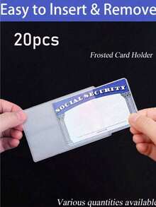 100/50/25 Miếng Màng Bảo Vệ Thẻ Y Tế/Thẻ An Sinh Xã Hội Trong Suốt Chống Nước Bằng PVC - Giá Đựng Thẻ Nhựa Vinyl Trong Suốt, Thích Hợp Cho Thẻ Bảo Hiểm, Thẻ An Sinh Xã Hội, Thẻ Tàu Điện Ngầm, Giấy Phép Lái Xe hoặc Các Thẻ Khác, Có Thể Dùng Làm Giá Đựng Thẻ, Ví, Giá Đựng Danh Thiệp, Giá Đựng Thẻ Tín Dụng, Giá Đựng Thẻ ID, Dành Cho Cả Nam và Nữ - A - Xem 13