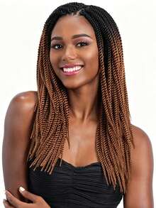 4 Packs Pre-Stretched Braiding Hair Extensions, 18 Inch Premium Synthetic Crochet Hair With Braid Texture - Multicolor - View 6